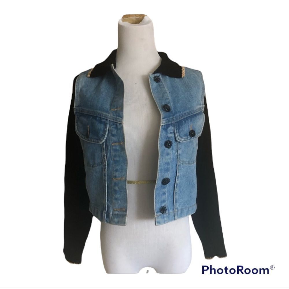 Romeo Romeo denim jean knit jacket S